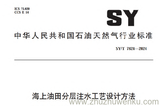 SY/T 7824-2024 pdf下载 海上油田分层注水工艺设计方法
